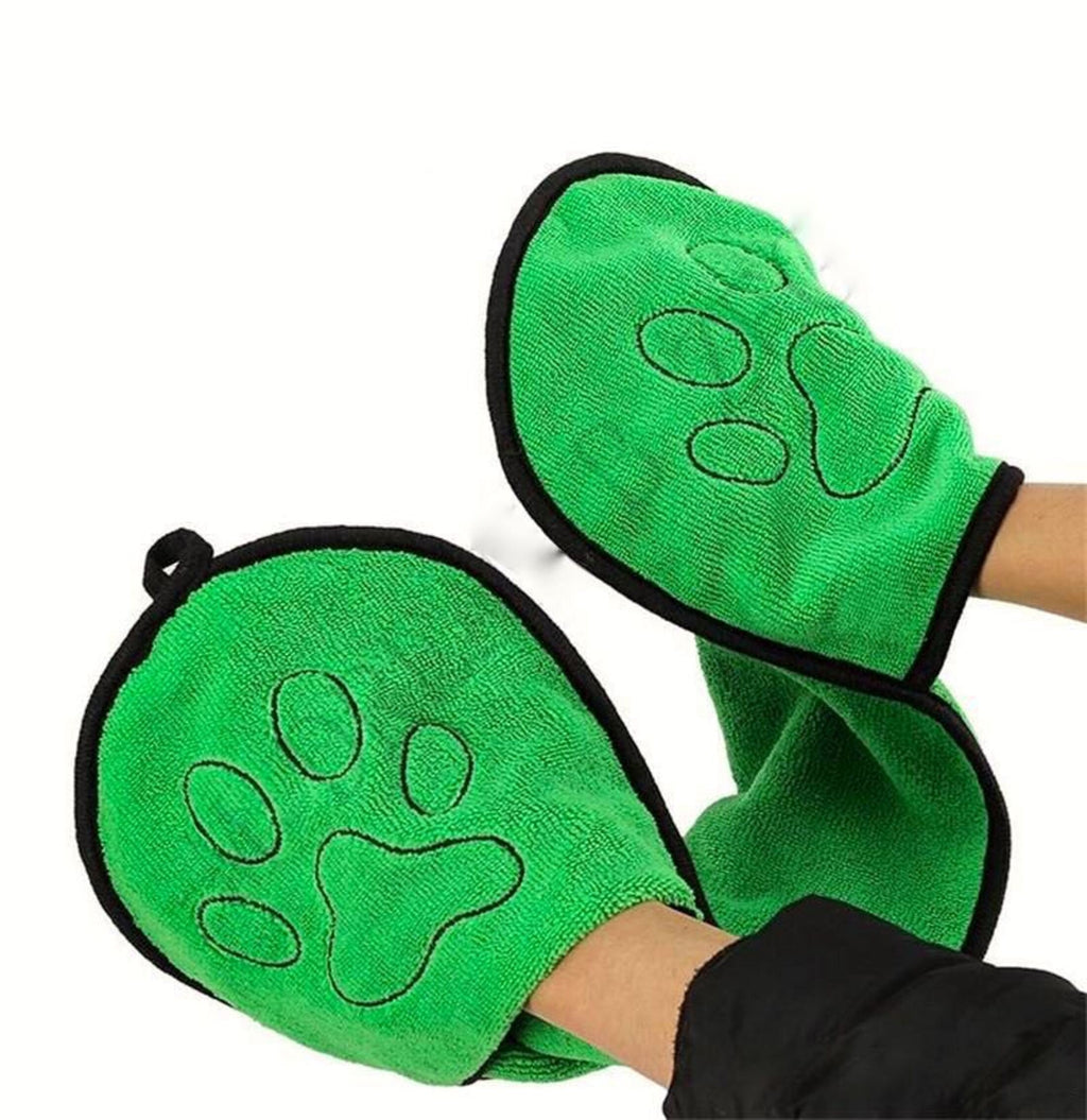 2-Pack Dog Bath Towel Double Drop Pocket Design