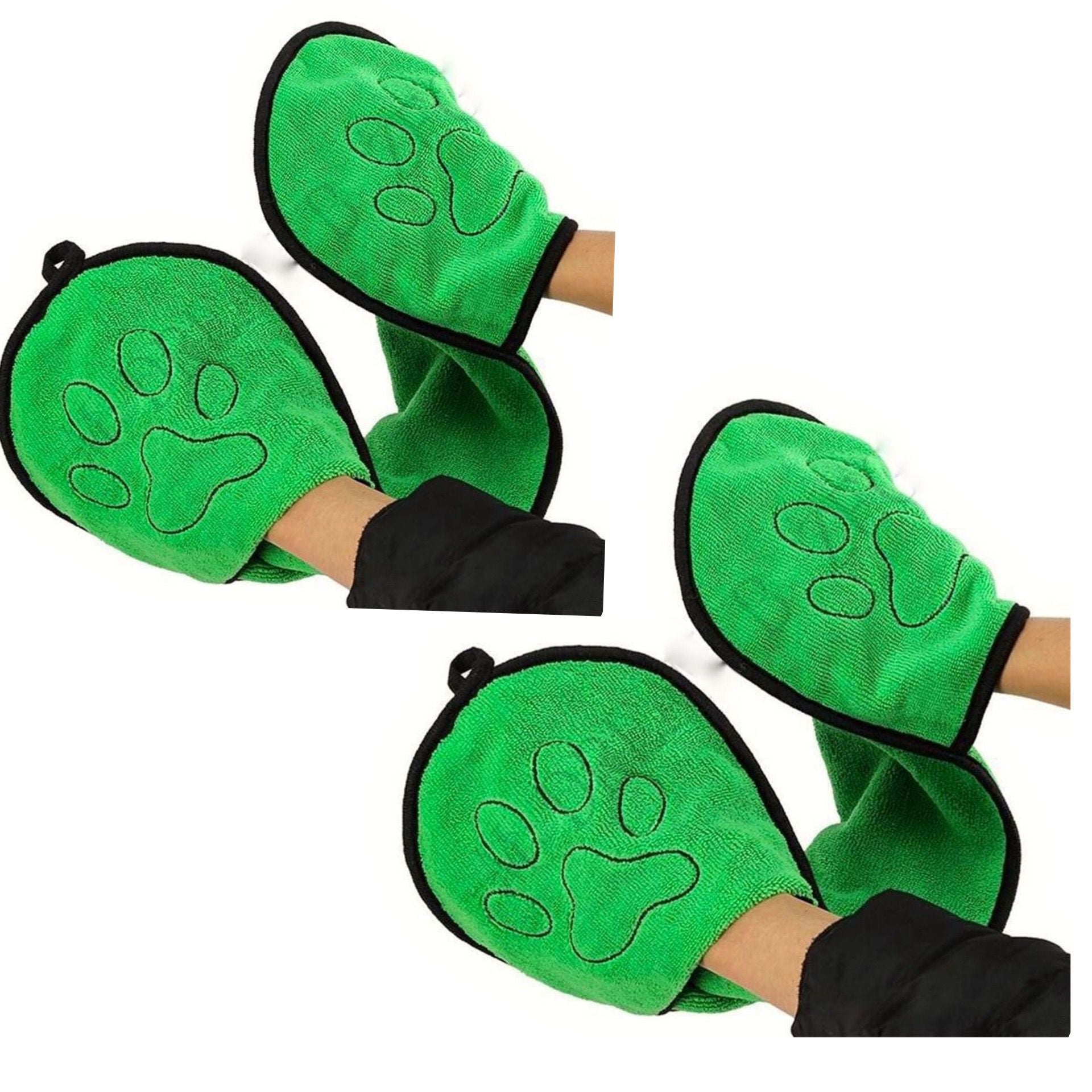 2-Pack Dog Bath Towel Double Drop Pocket Design